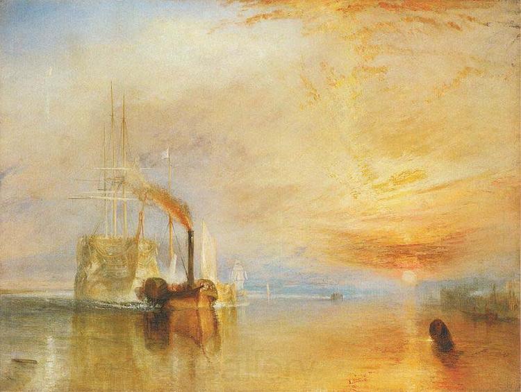 Joseph Mallord William Turner The Fighting Temeraire tugged to her last Berth to be broken up Norge oil painting art
